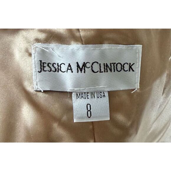 Vintage Jessica McClintock 100% Silk Strapless Fully Lined Formal Gown Women’s 8 - Picture 6 of 11